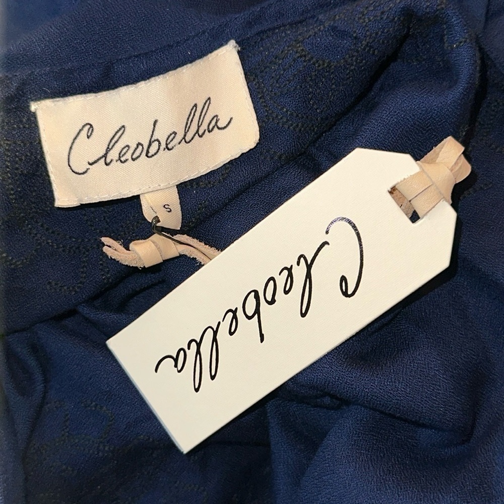 Cleobella Blue Bengal Embroidered Boho Mini Dress Sz.S NWT! - Picture 10 of 11